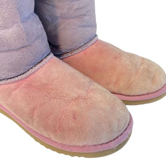 UGG Classic II Tall Patchwork Pastel Boots Size Kids 3 - Picture 5 of 9